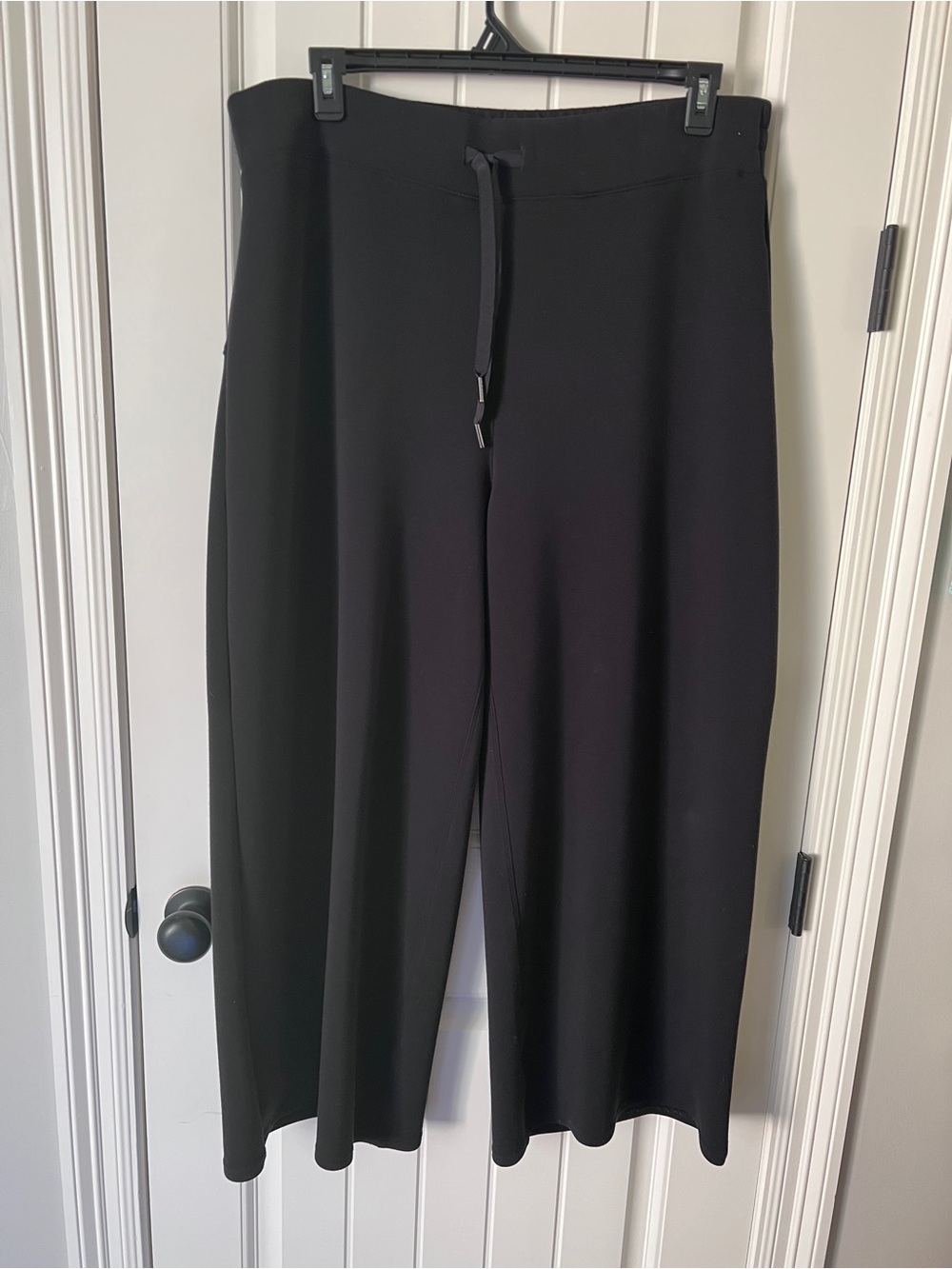 Spanx Air Essentials Black Wide-Leg Pull-On Pants Petite Length